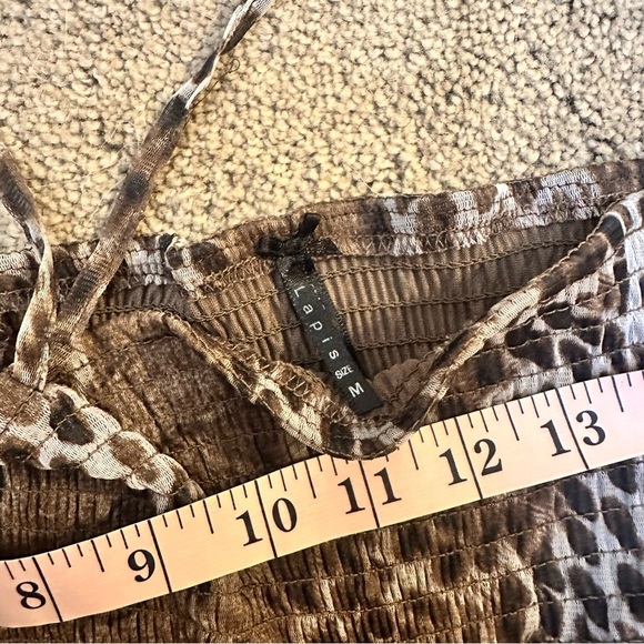 Y2K Animal Cheetah Leopard Convertible Tiered Maxi Skirt Halter Dress 3XL - Picture 6 of 7